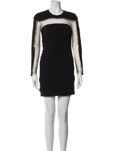 Pre-owned Alexander Wang Crew Neck Mini Dress In Black