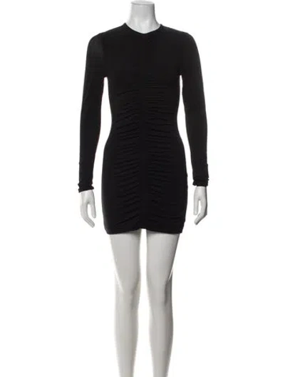 Pre-owned Alexander Wang Crew Neck Mini Dress In Black