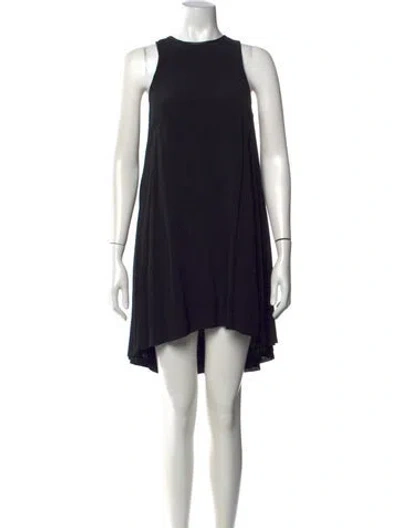 Pre-owned Alexander Wang Crew Neck Mini Dress In Black