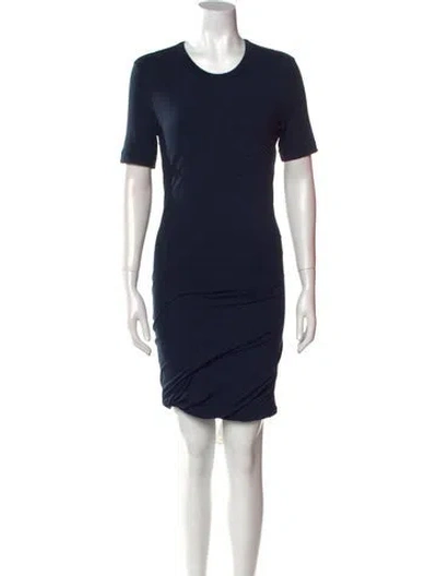 Pre-owned Alexander Wang Crew Neck Mini Dress In Blue