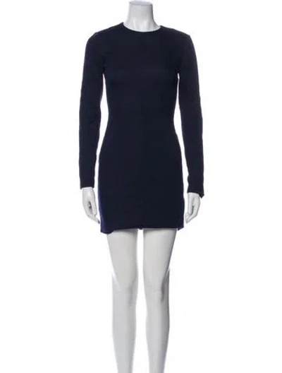 Pre-owned Alexander Wang Crew Neck Mini Dress In Blue