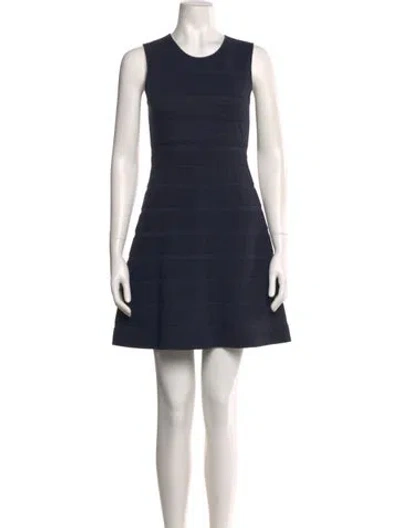 Pre-owned Alexander Wang Crew Neck Mini Dress In Blue
