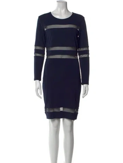 Pre-owned Alexander Wang Crew Neck Mini Dress In Blue
