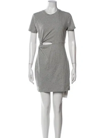 Pre-owned Alexander Wang Crew Neck Mini Dress In Blue