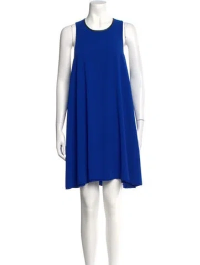 Pre-owned Alexander Wang Crew Neck Mini Dress In Blue
