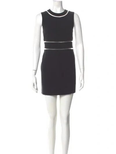 Pre-owned Alexander Wang Crew Neck Mini Dress In Gray