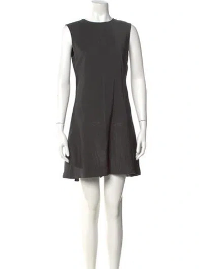 Pre-owned Alexander Wang Crew Neck Mini Dress In Gray