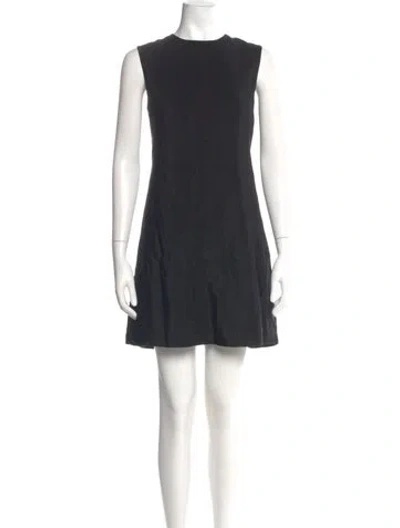 Pre-owned Alexander Wang Crew Neck Mini Dress In Gray