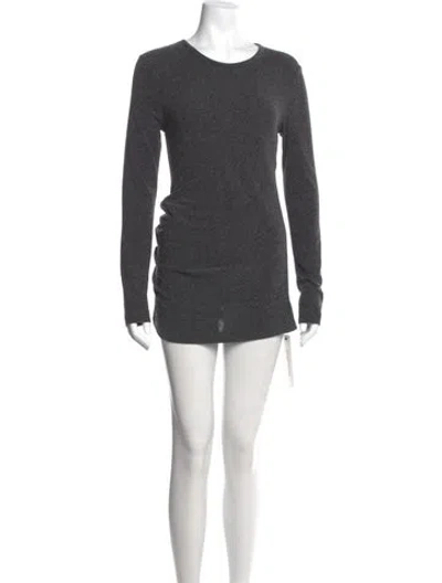Pre-owned Alexander Wang Crew Neck Mini Dress In Gray