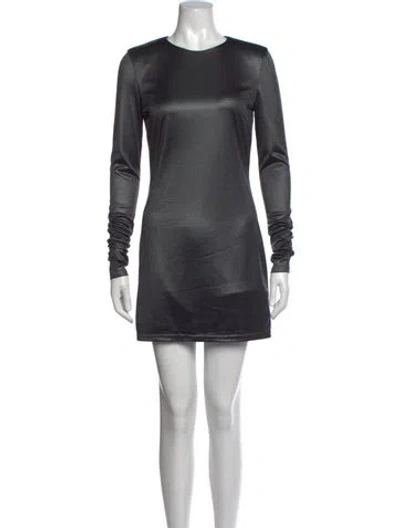 Pre-owned Alexander Wang Crew Neck Mini Dress In Gray