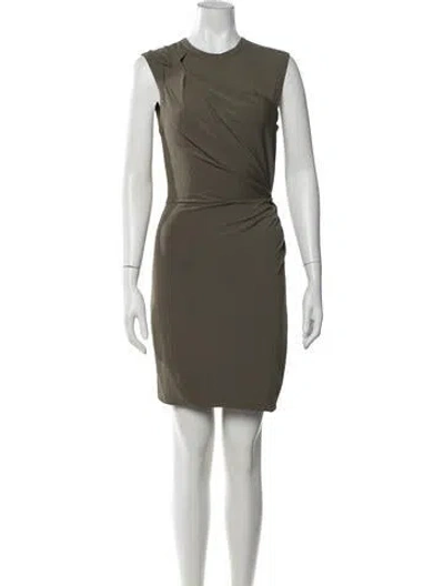 Pre-owned Alexander Wang Crew Neck Mini Dress In Green