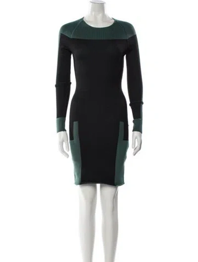 Pre-owned Alexander Wang Crew Neck Mini Dress In Multi