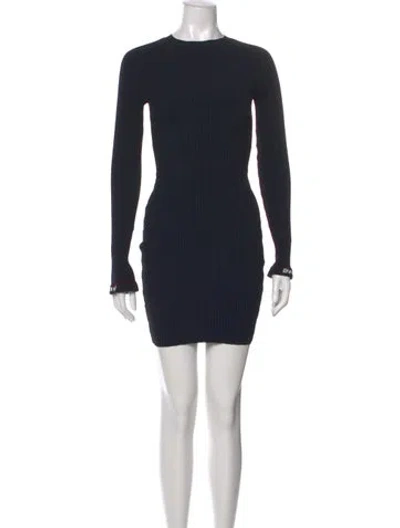 Pre-owned Alexander Wang Crew Neck Mini Dress In Multi