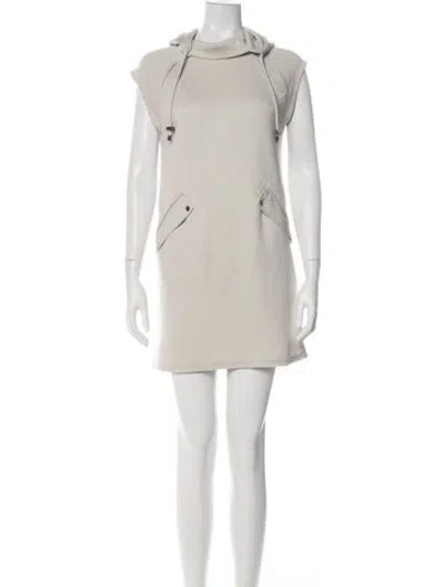 Pre-owned Alexander Wang Crew Neck Mini Dress In Neutral