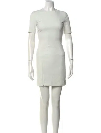 Pre-owned Alexander Wang Crew Neck Mini Dress In Neutrals
