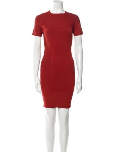 Pre-owned Alexander Wang Crew Neck Mini Dress In Orange