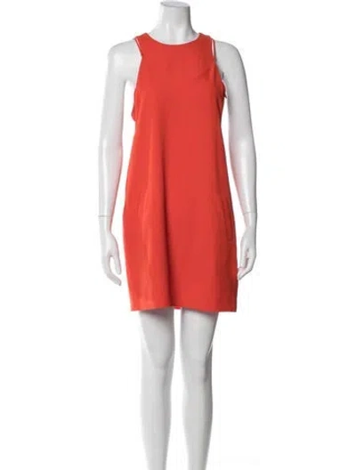 Pre-owned Alexander Wang Crew Neck Mini Dress In Orange