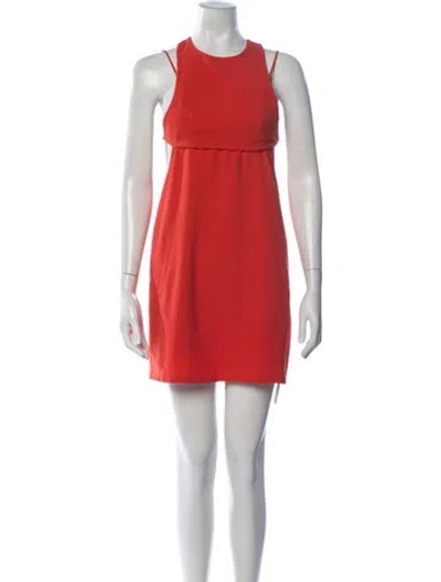 Pre-owned Alexander Wang Crew Neck Mini Dress In Orange