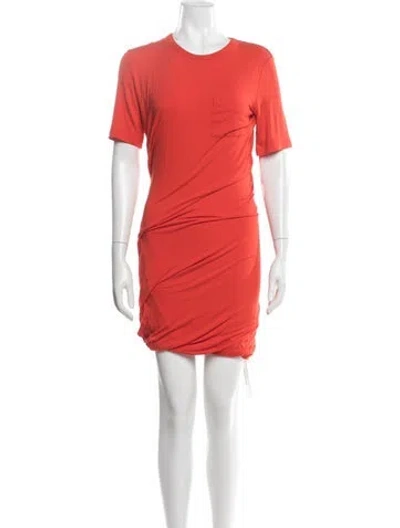 Pre-owned Alexander Wang Crew Neck Mini Dress In Orange
