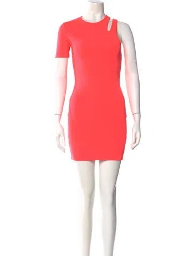 Pre-owned Alexander Wang Crew Neck Mini Dress In Pink
