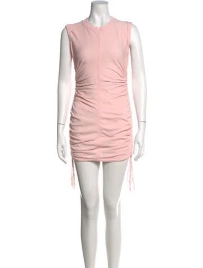 Pre-owned Alexander Wang Crew Neck Mini Dress In Pink