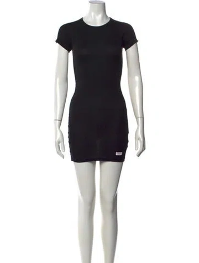 Pre-owned Alexander Wang Crew Neck Mini Dress W/ Tags In Black