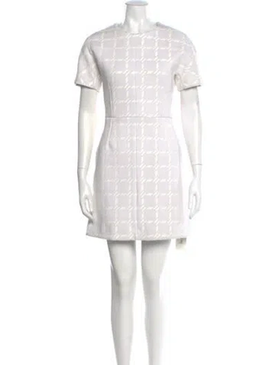Pre-owned Alexander Wang Crew Neck Mini Dress In White