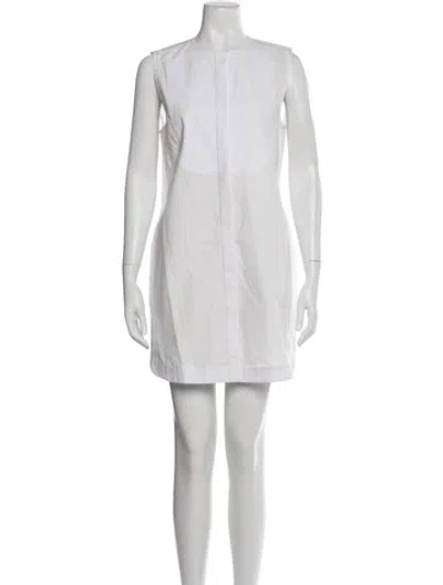 Pre-owned Alexander Wang Crew Neck Mini Dress In White