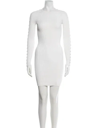 Pre-owned Alexander Wang Crew Neck Mini Dress In White