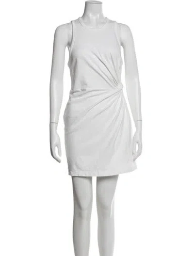 Pre-owned Alexander Wang Crew Neck Mini Dress In White