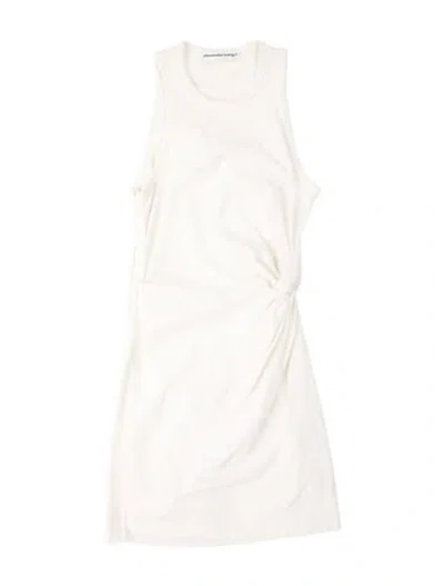 Pre-owned Alexander Wang Crew Neck Mini Dress In White