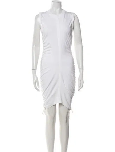 Pre-owned Alexander Wang Crew Neck Mini Dress In White