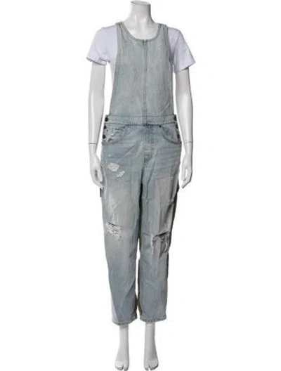 Pre-owned Alexander Wang Crew Neck Overalls In Blue