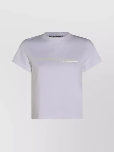 ALEXANDER WANG CREW NECK RIBBED NECKLINE SHORT SLEEVES