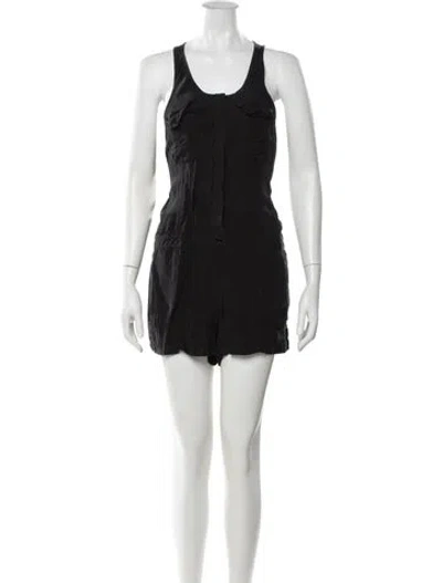 Pre-owned Alexander Wang Crew Neck Romper In Black