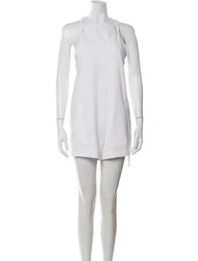 Pre-owned Alexander Wang Crew Neck Romper In White