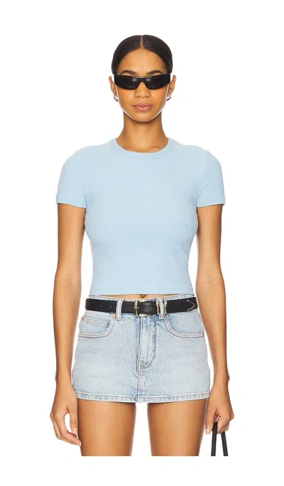 Alexander Wang Crew Neck Short Sleeve Baby Tee In 浅天蓝色