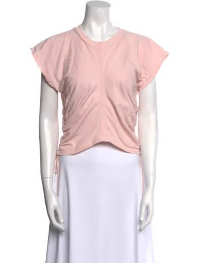 Pre-owned Alexander Wang Crew Neck Short Sleeve Crop Top In Pink
