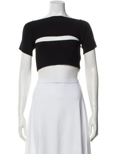 Pre-owned Alexander Wang Crew Neck Short Sleeve Crop Top In White