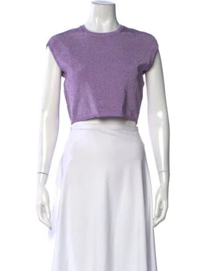 Pre-owned Alexander Wang Crew Neck Short Sleeve Crop Top In White