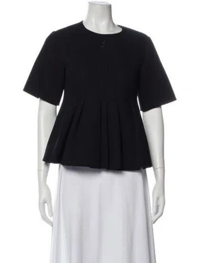 Pre-owned Alexander Wang Crew Neck Short Sleeve Top In Black