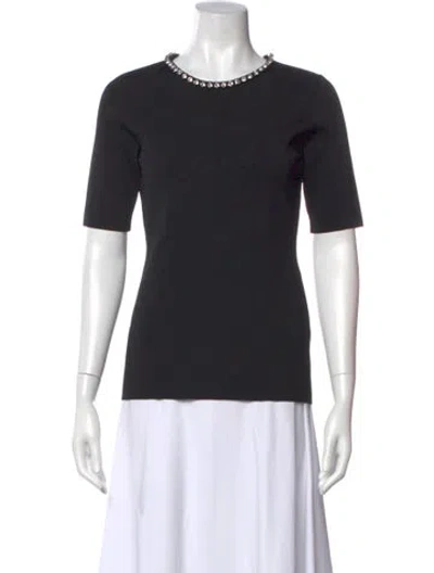 Pre-owned Alexander Wang Crew Neck Short Sleeve Top In Black