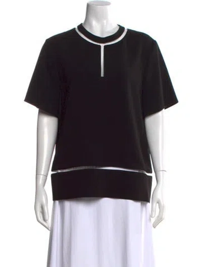 Pre-owned Alexander Wang Crew Neck Short Sleeve Top In Black