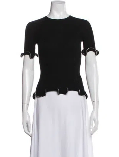 Pre-owned Alexander Wang Crew Neck Short Sleeve Top In Black