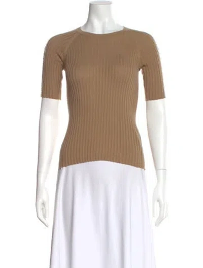 Pre-owned Alexander Wang Crew Neck Short Sleeve Top In Neutral