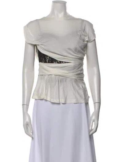 Pre-owned Alexander Wang Crew Neck Short Sleeve Top In Neutral