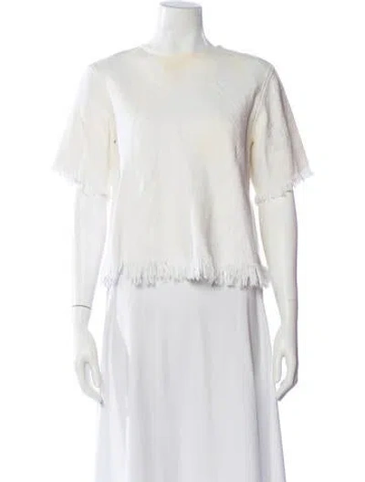 Pre-owned Alexander Wang Crew Neck Short Sleeve Top In White