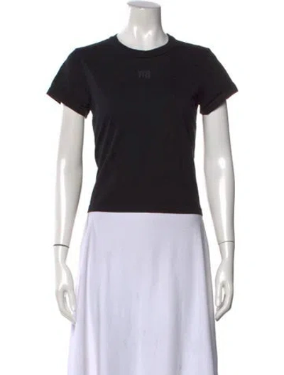 Pre-owned Alexander Wang Crew Neck Short Sleeve T-shirt In Black