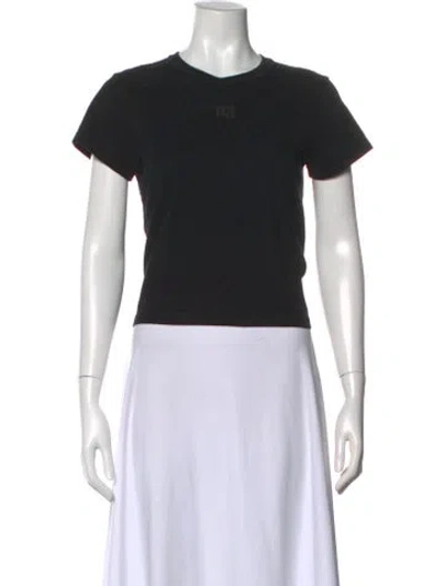 Pre-owned Alexander Wang Crew Neck Short Sleeve T-shirt In Black