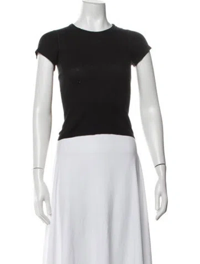 Pre-owned Alexander Wang Crew Neck Short Sleeve T-shirt In Black